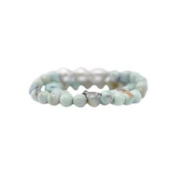 15" AGATE DOUBLE WRAP BRACELET