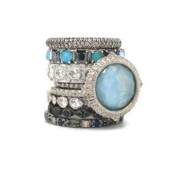 Alternating Stack Band Ring