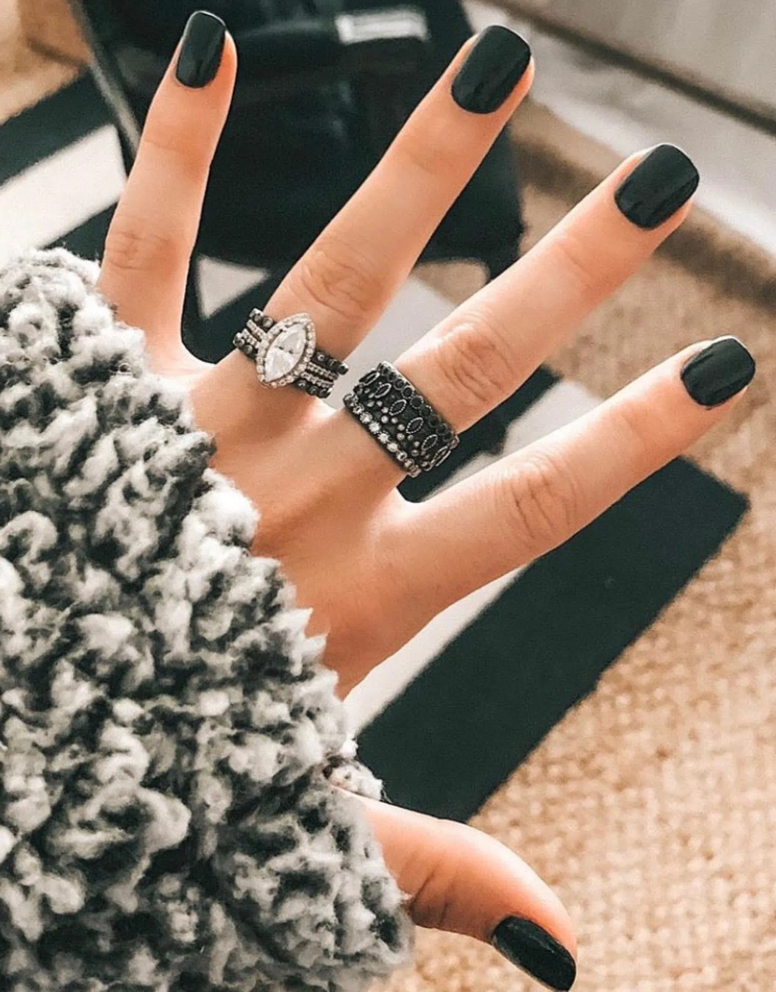 Alternating Stack Band Ring