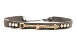 ARROW AND PEARLS KICK CUFF BRACELET