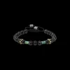 ARTIFACT BEADED PULL BRACELET WITH BLACK TOURMALINE AND SAPPHIRE