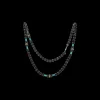 ARTIFACT BEADED TEAL PATINA AND BLACK TOURMALINE NECKLACE
