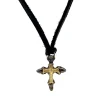 Artifact Cross Leather Necklace
