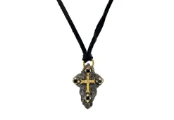 Artifact Cross Leather Necklace