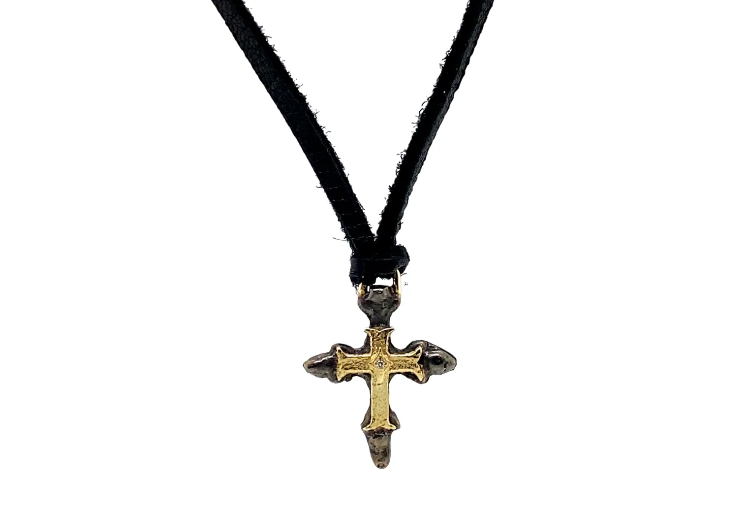 Artifact Cross Leather Necklace