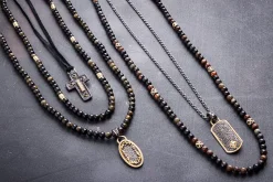 Artifact Cross Leather Necklace