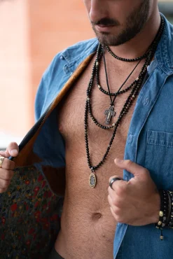 Artifact Cross Leather Necklace