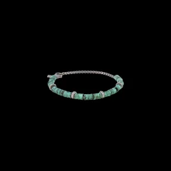 ARTIFACT LINK BRACELET WITH TEAL PATINA CYLINDER