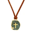 Artifact Medallion Leather Necklace