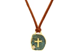 Artifact Medallion Leather Necklace