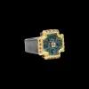 ARTIFACT TEAL PATINA CROSS STATEMENT RING
