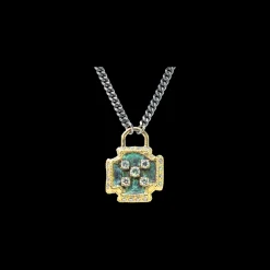 18" ARTIFACT TEAL PATINA NECKLACE