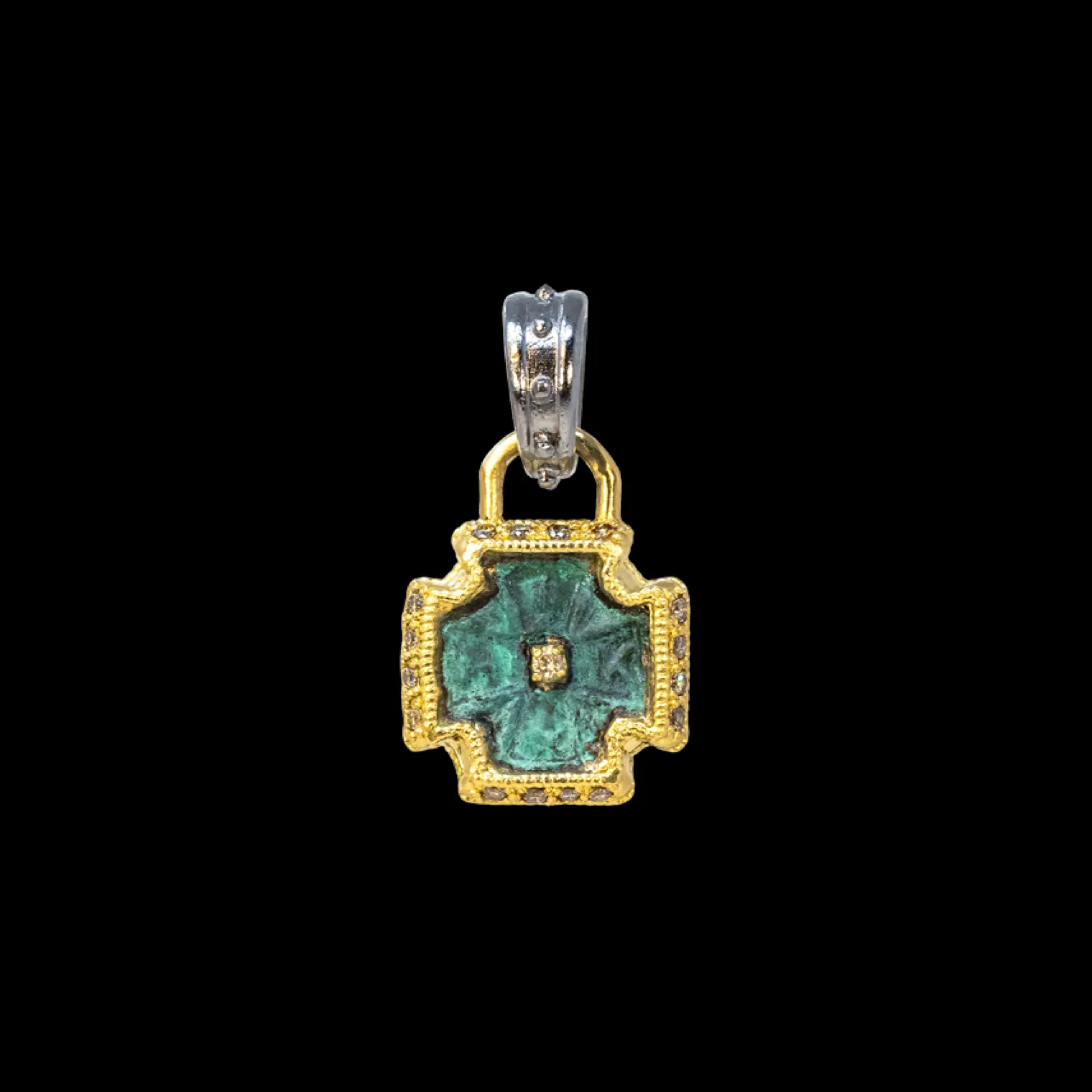 ARTIFACT TEAL PATINA SNAKE CROSS ENHANCER