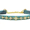 ARTIFACT TEAL PATINA WHITH WHITE DIAMONDS
