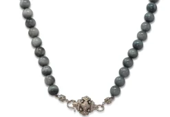 Baby Iris Ball on Beaded Necklace