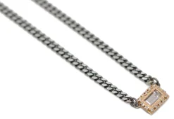 16.5" BAGUETTE PEACH MORGANITE NECKLACE