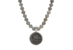 Beaded Monk Medallion Necklace