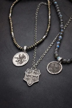 Beaded Monk Medallion Necklace