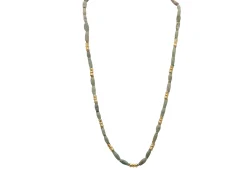 18"  BEADED NECKLACE WITH ANCIENT TURQUOISE AFGHANI