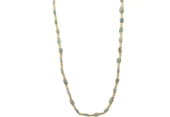 20" BEADED NECKLACE WITH ANCIENT TURQUOISE AFGHANI