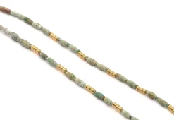 18"  BEADED NECKLACE WITH ANCIENT TURQUOISE AFGHANI