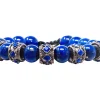 BEADED PULL BRACELET WITH BLUE LAPIS