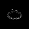 BEADED PULL BRACELET WITH BLACK TOURMALINE