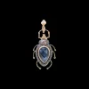 BEETLE ENHANCER WITH WHITE QUARTZ AND BLUE PIETERSITE