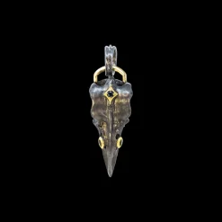 BIRD SKULL ENHANCER WITH BLACK SAPPHIRE AND CRIVELLI DETAILS