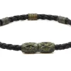 Black Braided Leather Bracelet
