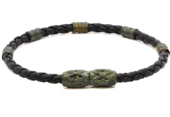 Black Braided Leather Bracelet