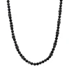 30" BLACK GREY RUTILATED QUARTZ NECKLACE