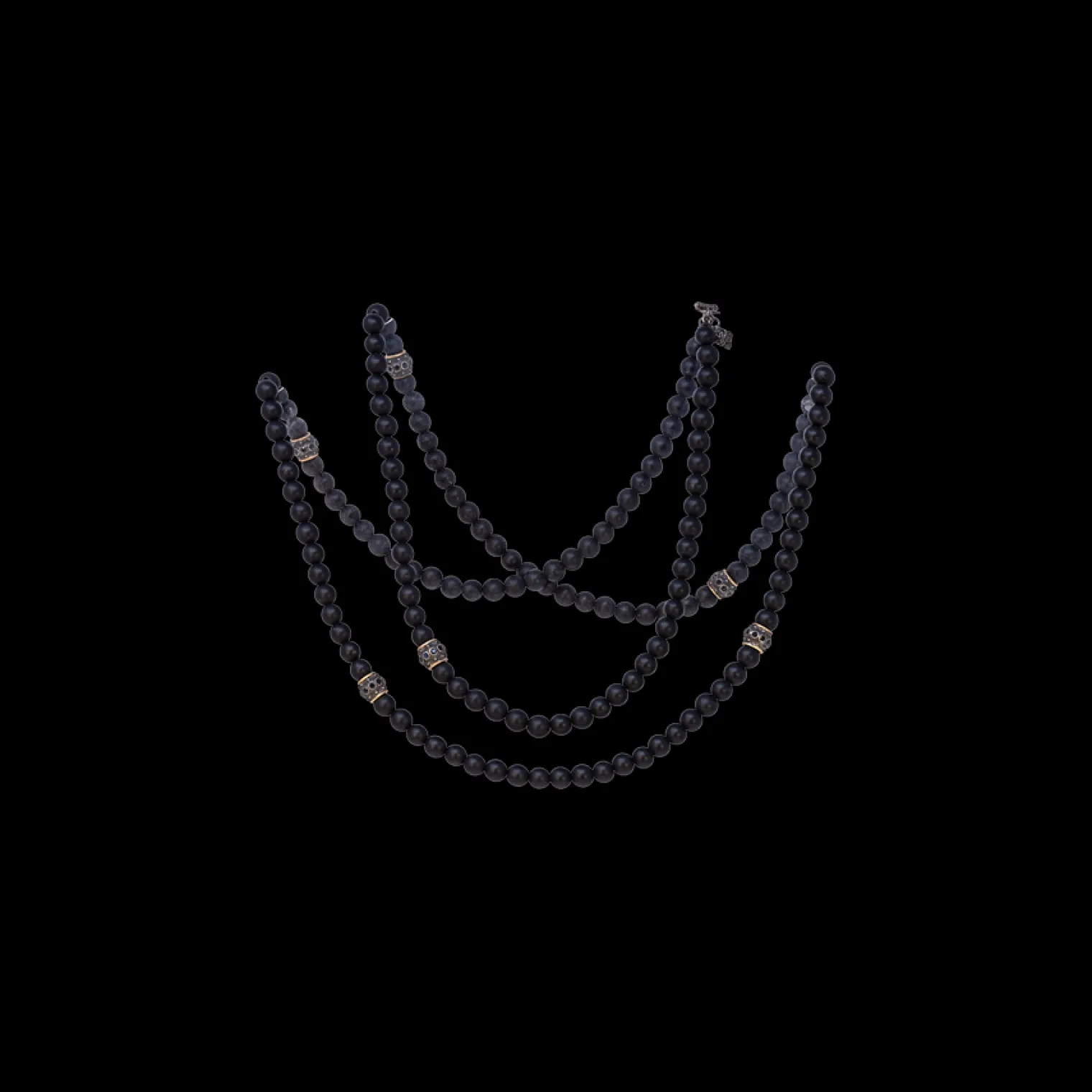 40" BLACK ONYX NECKLACE