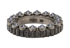 BLACK SAPPHIRE STACK BAND RING