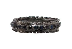 BLACK SAPPHIRE STACK BAND RING