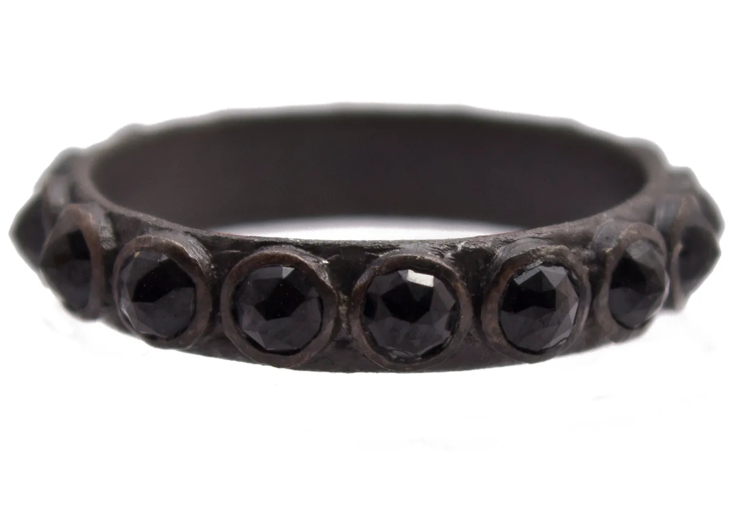 Black Spinel Stack Ring