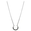 17.5" BLACKENED CRIVELLI CRESCENT PENDANT NECKLACE