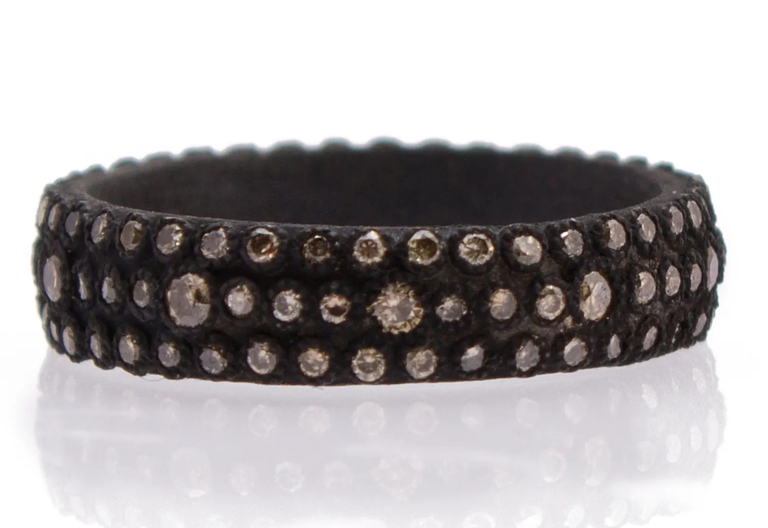 Blackened Eternity Stack Ring
