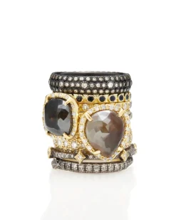Blackened Eternity Stack Ring