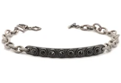 BLACKENED ID CHAIN BRACELET