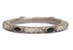 Blue Marquis Sapphire Stack Ring