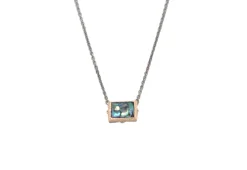 18" BLUE MOTHER OF PEARL NECKLACE