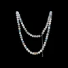 34" BLUE RUTILATED BEADED NECKLACE