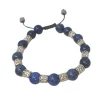 BLUE SODALITE BEADED PULL BRACELET