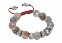 Botswana Agate Beaded Pull Bracelet