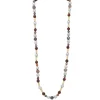 Botswana Agate, Pearls, and Garnet Beaded Necklace