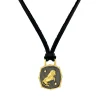 Bull Shield Leather Necklace