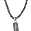 Bull Shield Pendant on Beaded Necklace