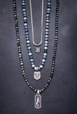 Bull Shield Pendant on Beaded Necklace