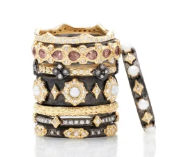 Carved Texture Stack Band Ring